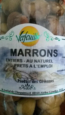 Marrons entiers au naturel VERFEUILLE