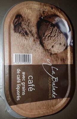 Glace au café avec grains de café liquorés front packaging