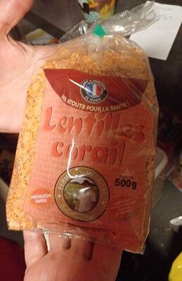 Lentilles corail front packaging