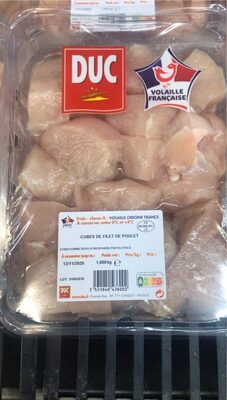 Cubes de filet de poulet