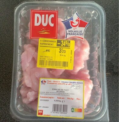 Eminces de filet de dinde