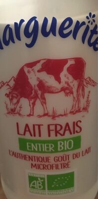 Lait frais entier bio front packaging