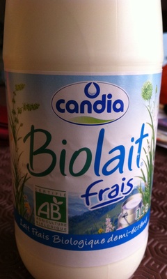 Biolait frais demi-écrémé pasteurisé