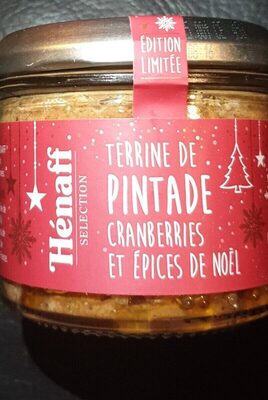 Terrine de pintade cranberries et épices de Noël