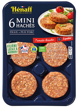 6 mini hachés TOMATE BASILIC