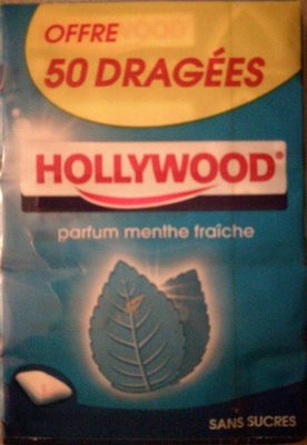 Hollywood dragées sans sucre menthe fraiche x5