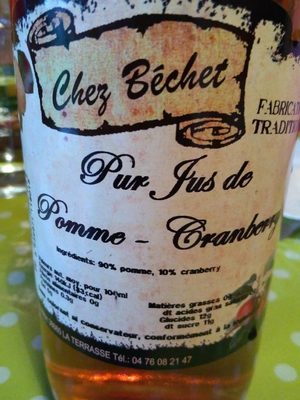 Jus de pomme - cranberry