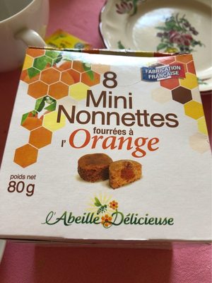 8 Mini Nonnettes Fourrées à l'Orange front packaging