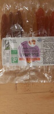 Sucettes miel orange framboise