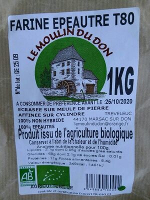 Farine épeautre T80 front packaging