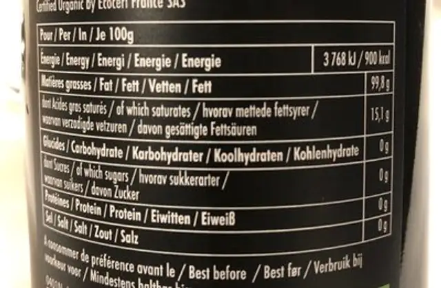 Marino Maurizio oct. 2017 nutrition facts table