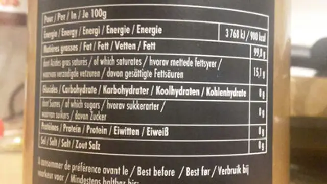 Il Fornacino nutrition facts table