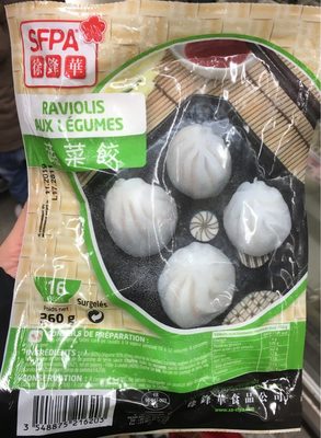 Raviolis aux legumes front packaging