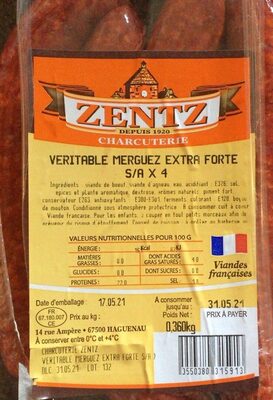 Veritable merguez extra forte
