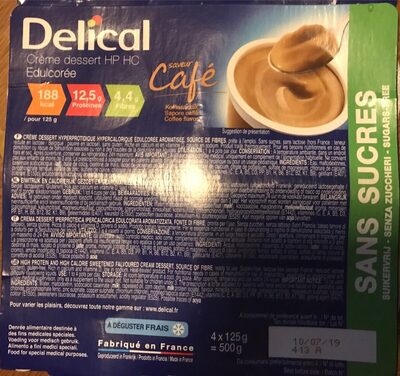 Creme dessert cafe sans sucre