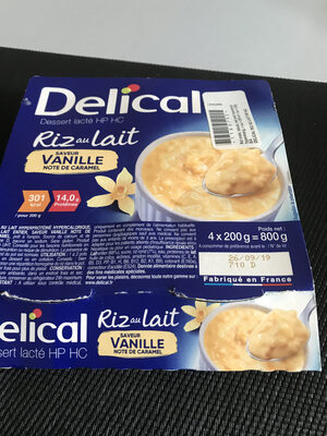 Delical Riz Au Lait Nutriment Vanille 4pots / 200G