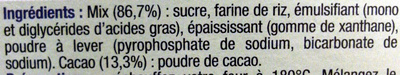 Allergo préparation pour moelleux au cacao ingredients label