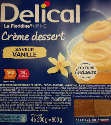 Crème dessert saveur vanille