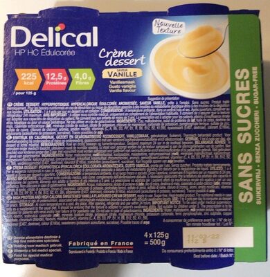 Crème dessert saveur vanille front packaging