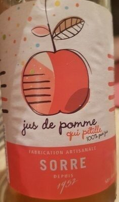 Jus de pomme qui pétille 100% pur jus