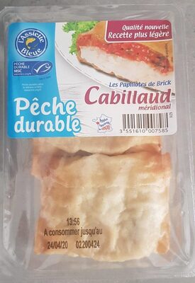 Les papillotes de brick cabillaud meridional