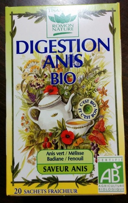 Tisane bio digestion saveur anis