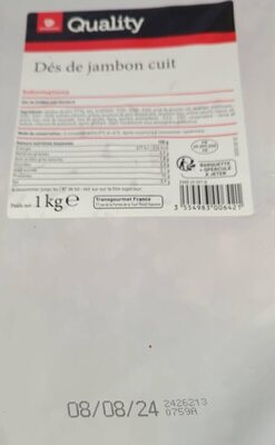 Dés de jambon cuit