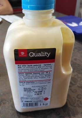 Œuf Entier Liquide Pasteurisé