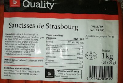 Saucisse de strasbourg