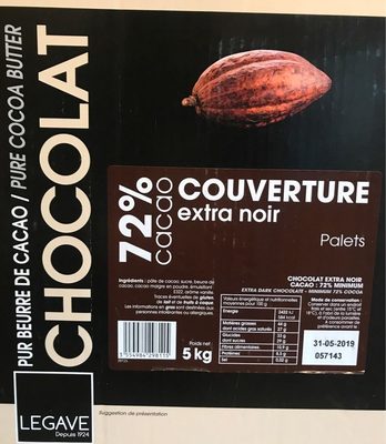 Chocolat couverture extra noir