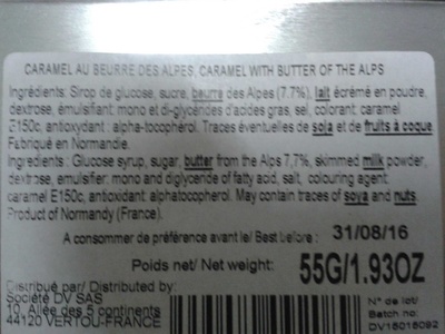 caramel au beurre des alpes