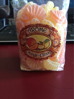 Bonbon  saveurs orange et citron