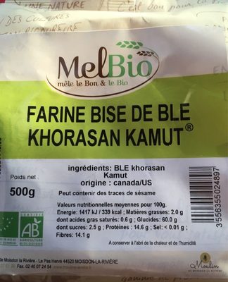 Farine bise de blé Khorasan KAMUT