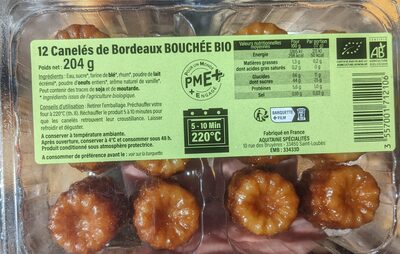 12 Canelés de Bordeaux bouchée bio
