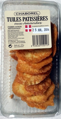 Tuiles patissières aux amandes