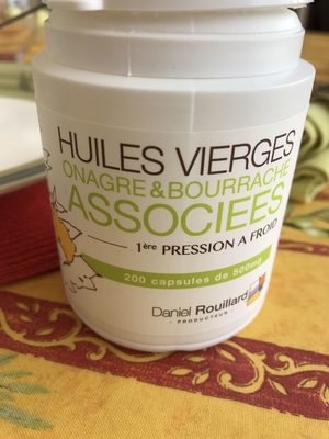 Huile Vierge Onagre & Bourrache 1ère Pression a Froid
