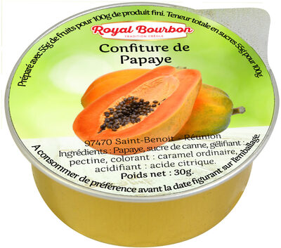 Coupelle confiture papaye