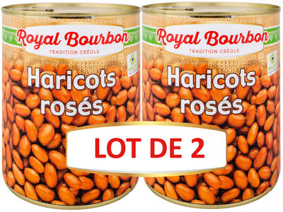 Lot de 2 haricots roses naturels 4/4