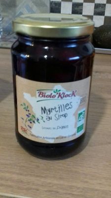 Myrtilles au sirop front packaging