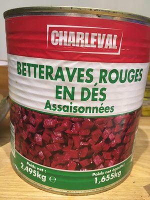 Betteraves rouges en dés assaisonnées