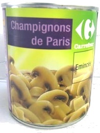 champignons de Paris émincés