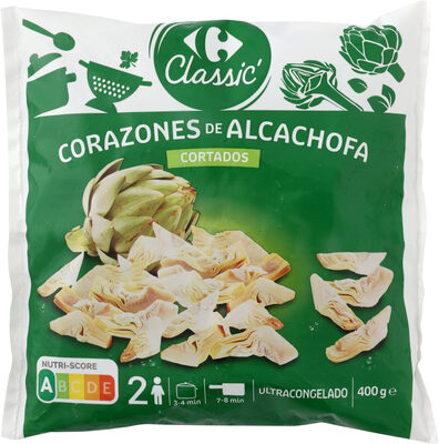 Corazones de alcachofas cortados