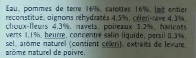 Brick 2X300ML Moulunee De Legumes Varies Grand Jury ingredients label