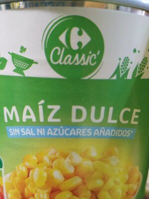 Maíz dulce front packaging