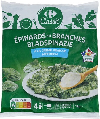 Épinards à la crème fraîche front packaging