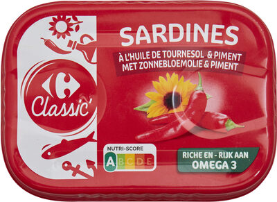 Sardines à l'huile de tournesol & piment