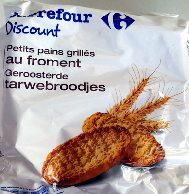 Petits pains grillés au froment front packaging