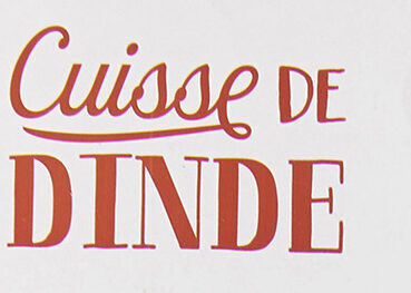 Cuisse de dinde ingredients label