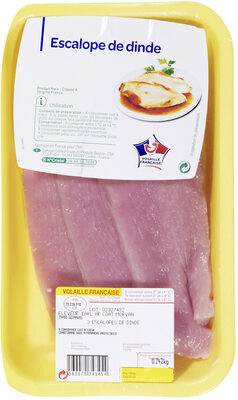 Escalope de dinde front packaging