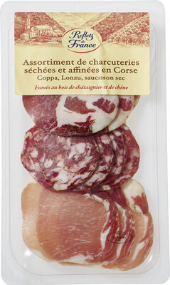 Assortiment de charcuteries Coppa, lonzu, saucisson sec